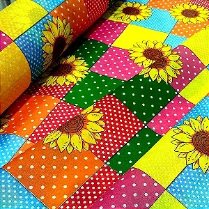 Tnt Estampa Festa Junina Girassol Retalhos Do Sol - 1 Metro