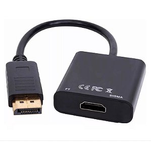 CONVERSOR DISPLAYPORT MACHO X HDMI FÊMEA