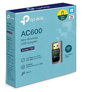 ADAPTADOR WIRELESS TP-LINK ARCHER T2U MINI AC600 USB DUAL BAND