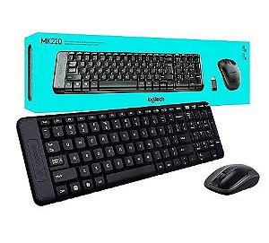 TECLADO + MOUSE SEM FIO LOGITECH MK220