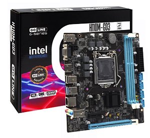 PLACA MÃE GOLINE GL-H110M-GD3 1151P DDR3 VGA/HDMI