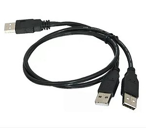 CABO USB 2.0 P/ HD EXTERNO MACHO X 2 USB MACHO