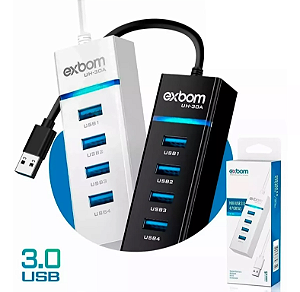 HUB USB 3.0 EXBOM UH-30A 4 PORTAS