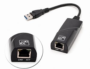 PLACA DE REDE USB 2.0 P/ RJ45 10/100 MBPS