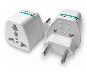 ADAPTADOR TOMADA PADRÃO EUROPEU P/ BRASIL