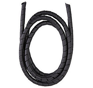 ORGANIZADOR DE CABO ESPIRAL 12MM 1/2 POL. 70CM PRETO