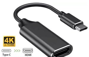 CONVERSOR USB TIPO C MACHO P/ HDMI FÊMEA