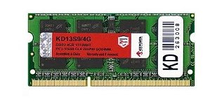 MEMÓRIA NOTEBOOK 4 GB. KEEPDATA DDR3 / 1333 MHZ