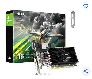 PLACA DE VÍDEO VK 1 GB GF GT210 DDR3 64 BITS PCI-E