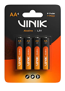 PILHA VINIK ALCALINA AA C/ 4