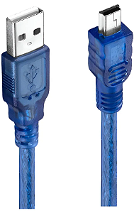 CABO USB 2.0 MACHO X USB MINI 5 PINOS P/ HD EXTERNO