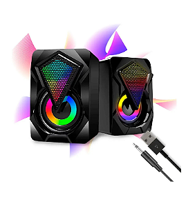CAIXA DE SOM KAPBOM KA-161 GAMER RGB USB/P2