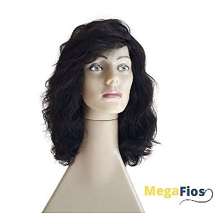 Peruca Lace Cabelo Humano: Castanho Escuro - Ondulado