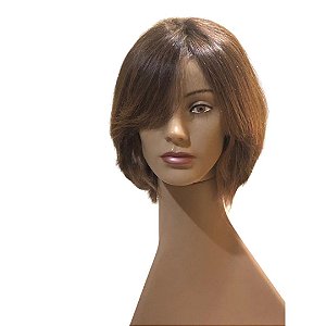 Peruca Lace Cabelo Humano: Louro Escuro - Liso