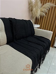Manta Algodão Preta