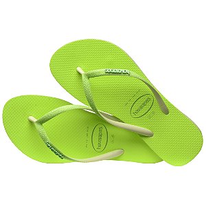 Chinelo Feminino Havaianas Slim Glitter Neon Original + NF