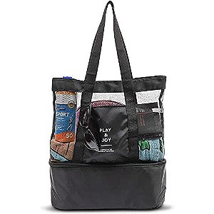 Bolsa Praia Piscina Piquinique Com Cooler Embutido Cores