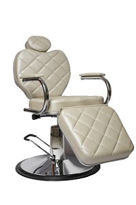 Poltrona Cadeira Reclinável De Barbeiro E Salão Valentina (Marrom
