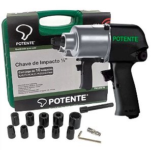 PNEUMATICA CHAVE IMPACTO 1/2" 79,6 KGF.M MALETA C/ SOQUETE - 01.41.PN120278 - POTENTE