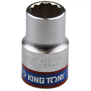 SOQUETE ESTRIADO 13MM X 1/2 - 433013M - KING TONY