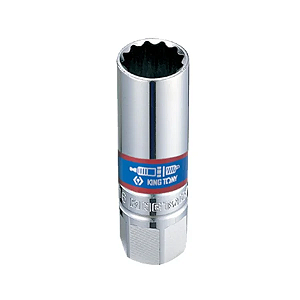 SOQUETE DE VELA ESTRIADO C/ BORRACHA 16MM X 3/8 - 363016 - KING TONY