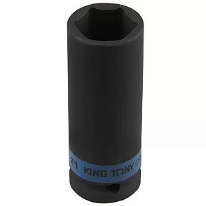 SOQUETE SEXTAVADO IMPACTO EXTRA LONGO 21MM X 1/2 - 443521M - KING TONY