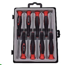 JOGO DE CHAVE DE PRECISAO TORX 5, 6 - PH 0, 00, 000 - SL 2, 2,5, 3  8 PCS - 115899 - MTX