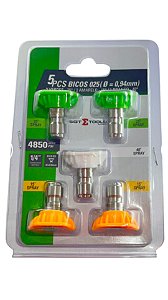 JOGO 5 BICOS 025 DIAM. 0,94MM  2 VERDES 25, 2 AMARELOS 15, 1 BRANCO 40 - 0761091020 - SIGMA TOOLS