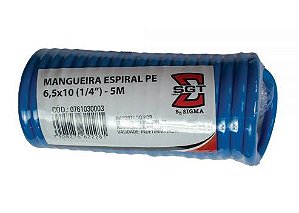 MANGUEIRA ESPIRAL PE 6,5 X10 1/4 5M - 0761030003 - SIGMA TOOLS