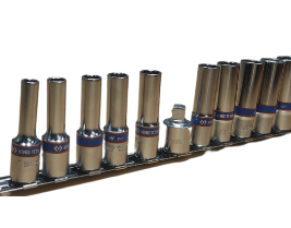 JOGO SOQUETE ESTRIADO 3/8 COM 12PCS DE 7 A 17MM - 380717M - KING TONY