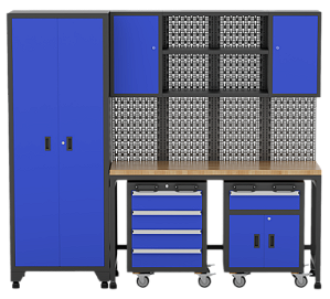 CONJUNTO DE ARMARIOS MODULADOS 9 PEÇAS AZUL - 1205100651 - SIGMA TOOLS