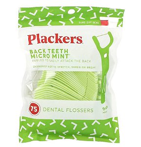 Fio Dental Micro Mint Plackers Dental Flossers 75 Unidades