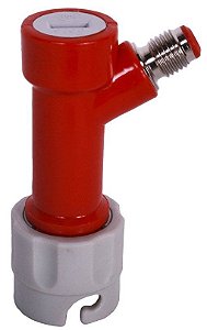 Conector Pin Lock Gás (vermelho e cinza) - Rosca