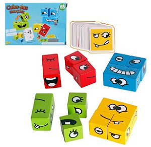 Jogo Educativo Cubo Das Emoções Monta Cara Expressão Faces Pedagógico  Presente Para Criança Didático Infantil Menina Menino Divertido Criativo  Paki Toys - 1202 : : Brinquedos e Jogos