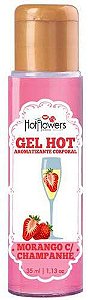 GEL HOT AROMATIZANTE MORANGO COM CHAMPANHE   35ML