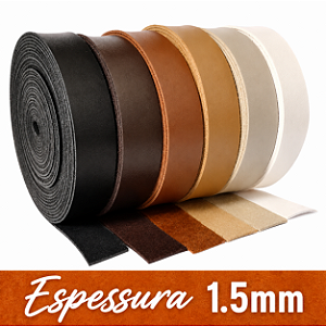 Rolo/Tira de Couro Ecológico - Espessura 1.5mm