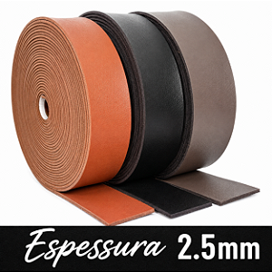 Rolo/Tira de Couro Ecológico - Espessura 2.5mm