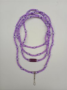Guia de Nanã Buruquê com Ibiri – Fio de Conta Artesanal com Murano e Cristais