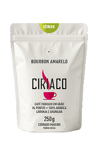 Café Especial Ciriaco, Microlote Bourbon Amarelo 250g, Torra Clara, Frutado, 100% Arábica