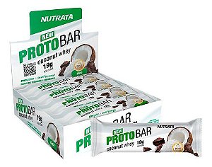 Suplemento Em  Barra Nutrata  Protobar Proteínas Sabor  Coconut Whey Em Caixa De 560g  Pacote X 8 U