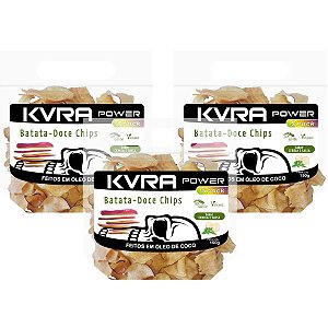 Power Snack - Chips de Batata-doce - Cebola e Salsa - kit com 3 unidades
