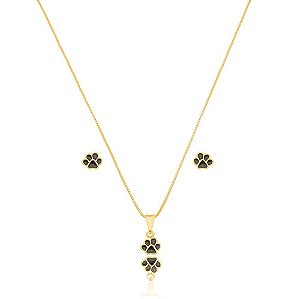 Conjunto Dourado Patinhas Petit