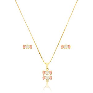 Conjunto Dourado Bombom Petit