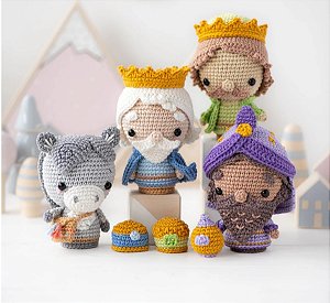 Bonecos Mini Presépio Natal Amigurumi - Conjunto 2