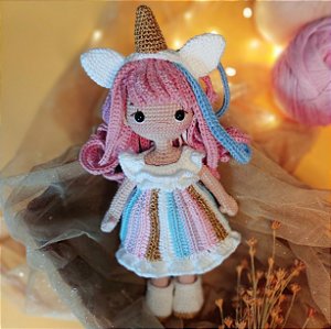 Boneca Unicornio Amigurumi
