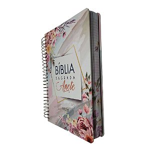 Bíblia Sagrada Espiral Anote NVI - Flores Aquarela