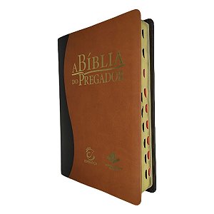 A Bíblia Do Pregador Média Marrom Claro/Escuro - Esperança