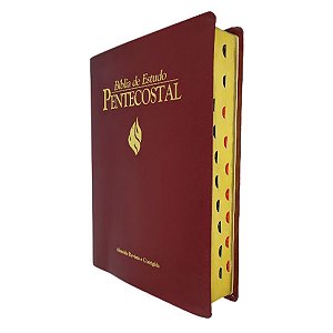 Bíblia de Estudo Pentecostal Grande Vinho Com Índice - Cpad