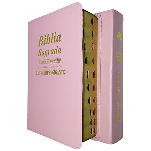 Bíblia Sagrada Letra Hipergigante Harpa Avivada E Corinhos Rosa Cpp