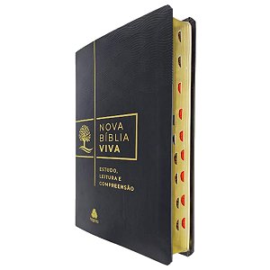 Nova Bíblia Viva com Estudo Índice Lateral - Preta Hagnos